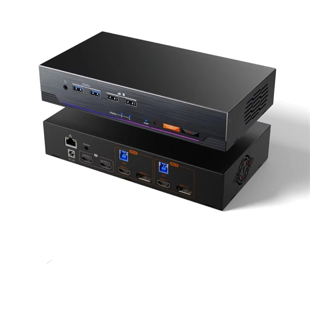 Home Office Kvm Switch - TESmart KVM-переключатель 8K 2x2 с двумя