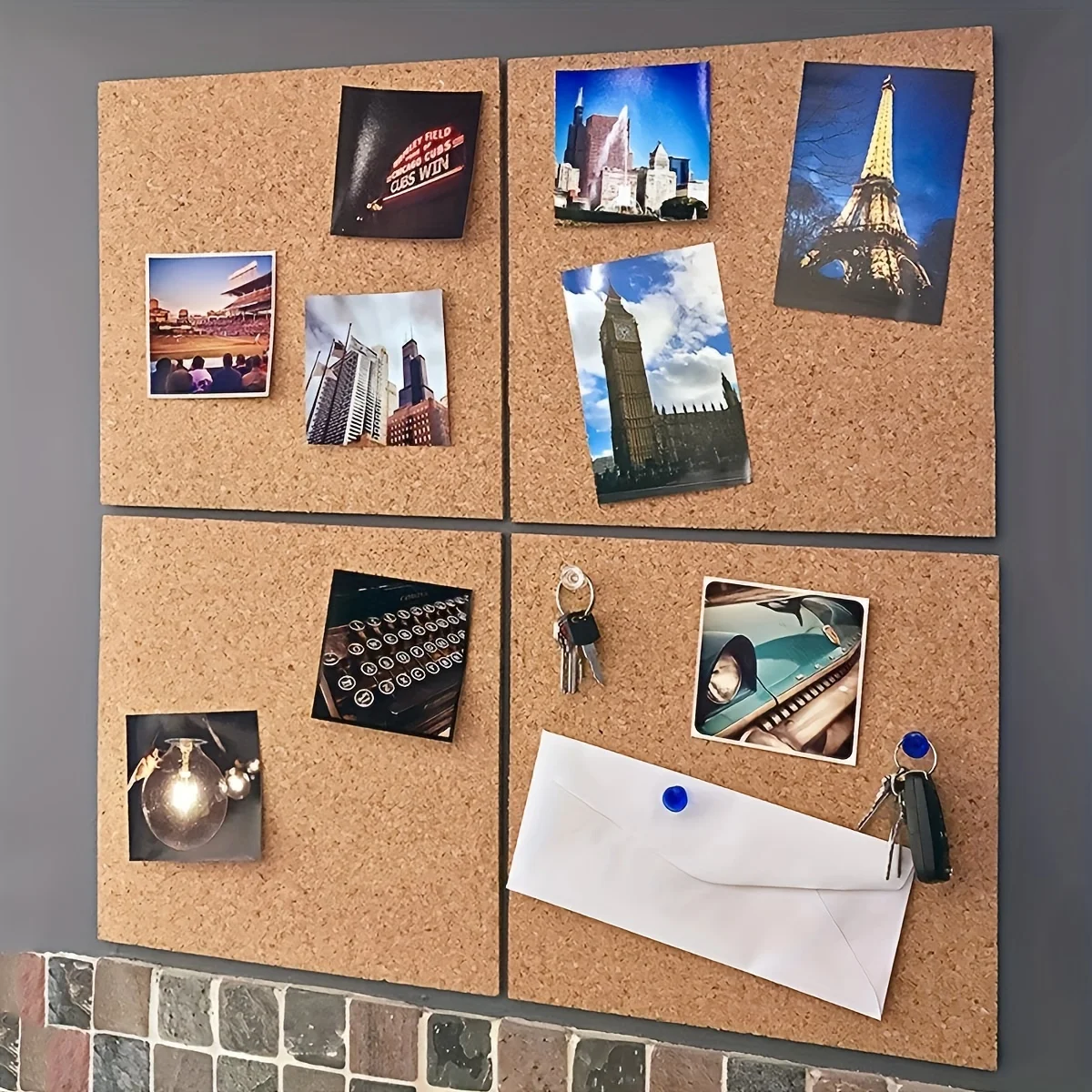 Home Office Image - 30 см/11,8 дюйма квадратная безрамная пробковая